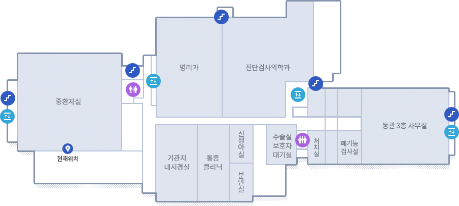 원자력병원 3층 위치안내도